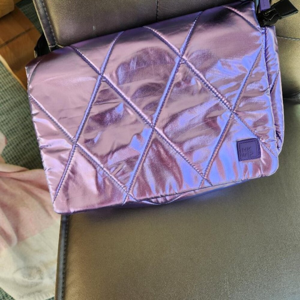 Metallic Purple cross body bag